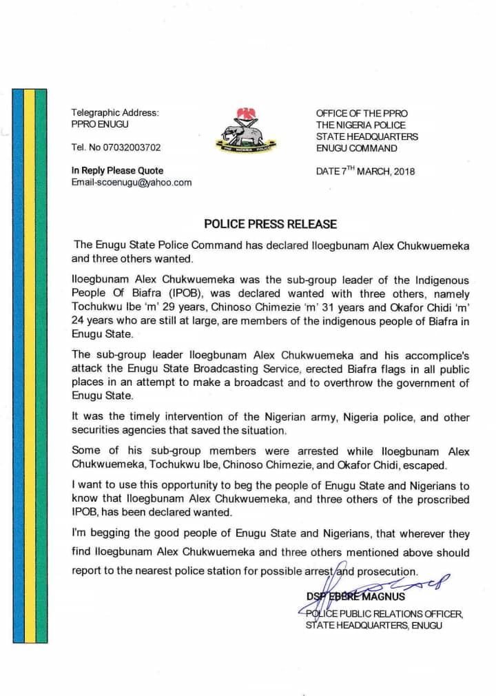 Police press release obtained by Charity Reporters 