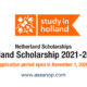 Now Open!!: Holland Scholarship 2021-2022