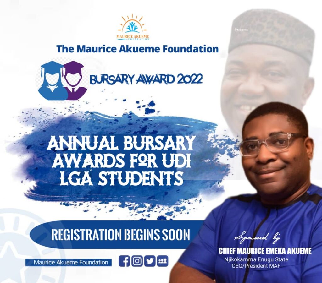 Maurice Akueme Foundation Annual Bursary Award For Udi Students