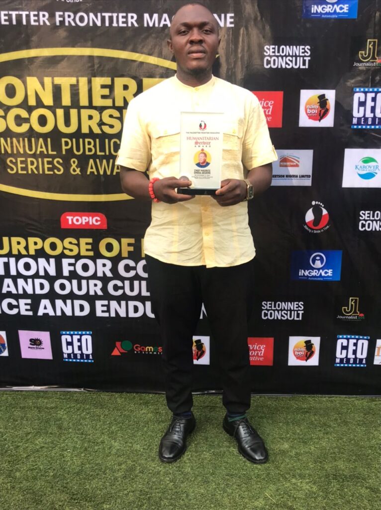 Amb. Chris Ike Enemoh, The Maurice Akueme Foundation Chief Coordinator Who Received The Award On Behalf Of The Founder