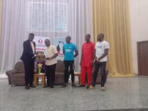 Dr. Ben Nwoye; Former APC Chairman Enugu State And Member Tinubu Presidential Campaign Council Presenting The Pacesetter Award To Chief Maurice Emeka Akueme